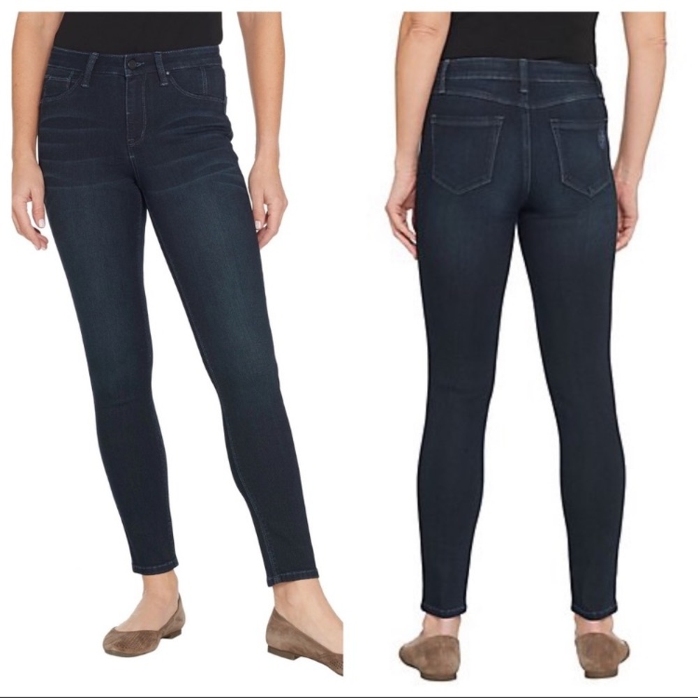 Laurie Felt Denim Ankle Skinny Jeans High Rise Dark Jeans Women’s Sz XL‎ NWT